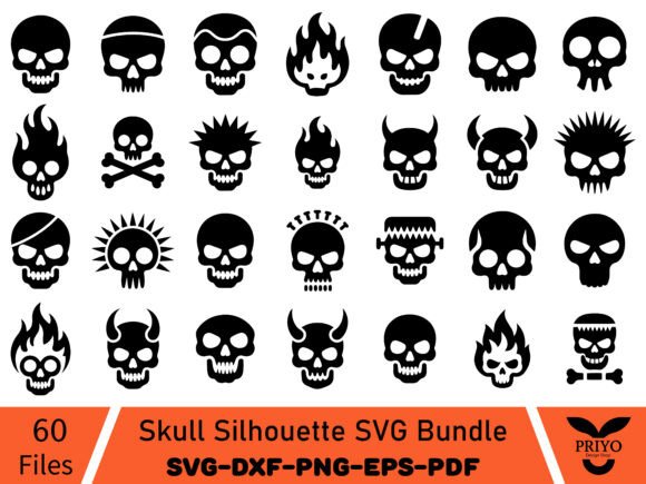 A Designer's Review of the Skull Silhouette SVG Bundle