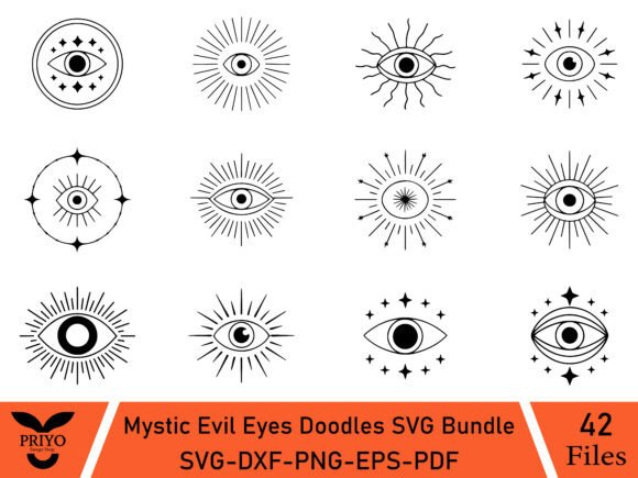 A Designer's Take on the Mystic Evil Eyes Doodles Bundle