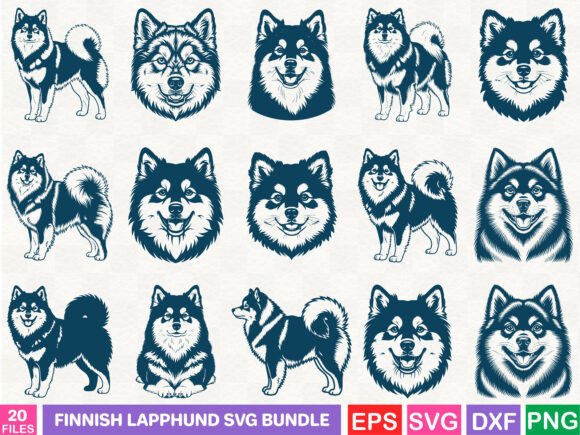 A Finnish Lapphund Bundle for Editorial Graphics