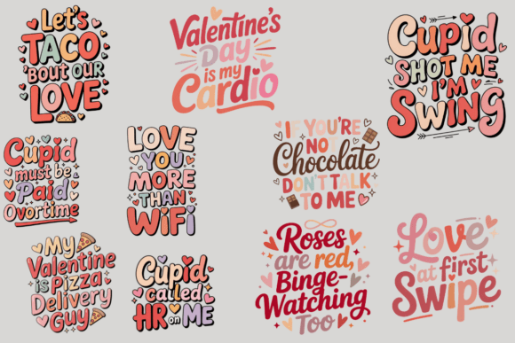 A Funny Valentine Graphics Bundle for T-Shirt Designs & Casual Branding