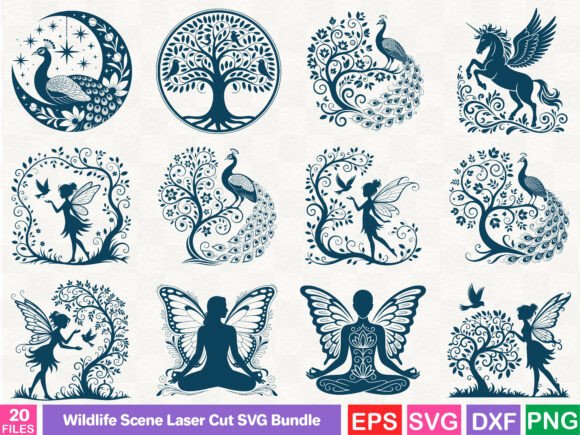 A Laser Cut Wildlife SVG Bundle for Crafting Graphics & Illustrations