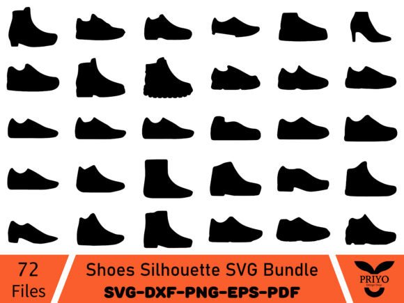 A Versatile Shoes Silhouette SVG Bundle for Crafters & Brands