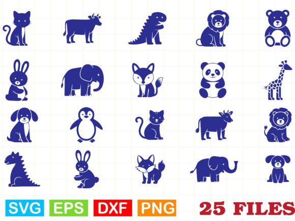 Animal Silhouette Graphics for Modern Illustrations