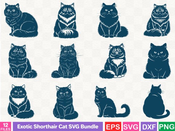 Exotic Shorthair Cat Graphics for Crafters