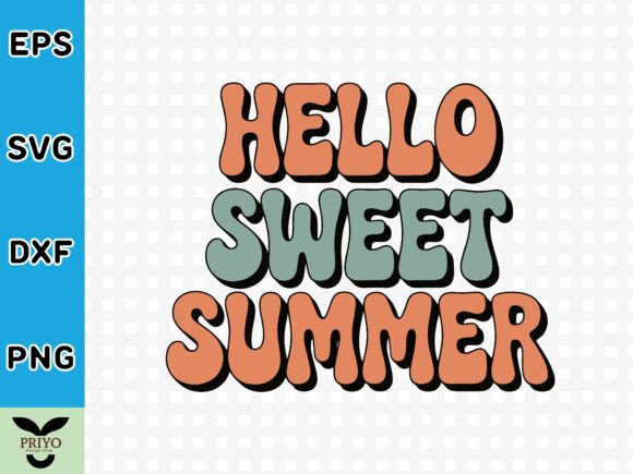 Hello Sweet Summer: A Versatile Graphic for T-Shirt Designs