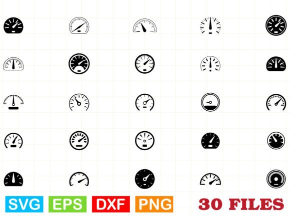 Speedometer SVG Bundle for Visual Marketing & Brand Graphics