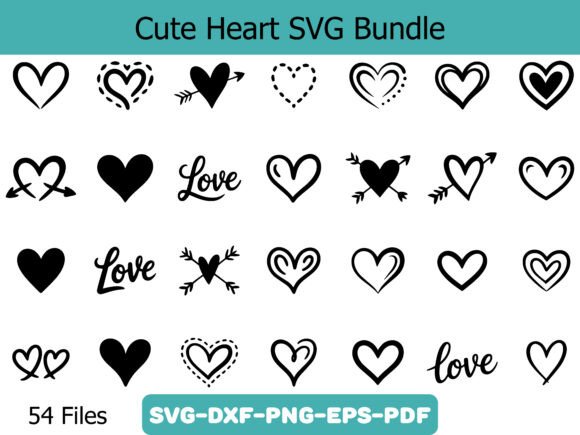 The Cute Heart SVG Bundle: A Versatile Graphics Asset for Creative Brands