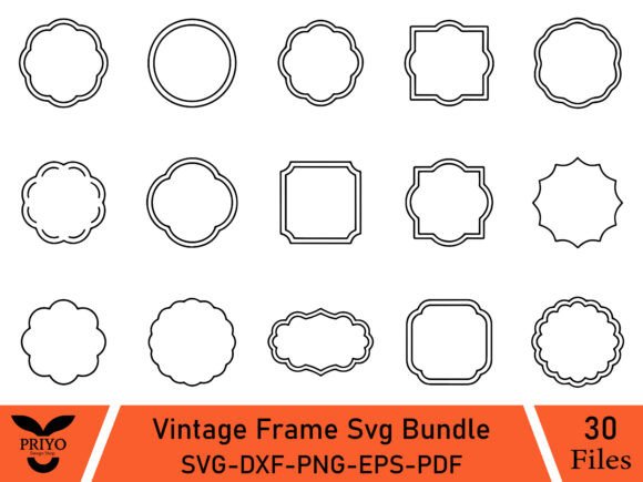 Vintage Frame Graphics for Branding and Illustrations